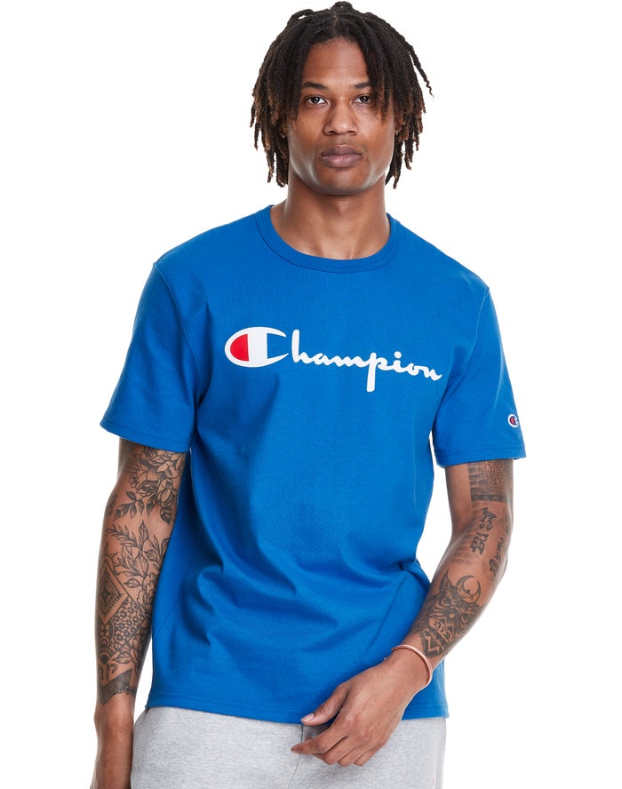 Camiseta Champion Hombre - Heritage Vintage Logo ( Azules ) 7958061-EU